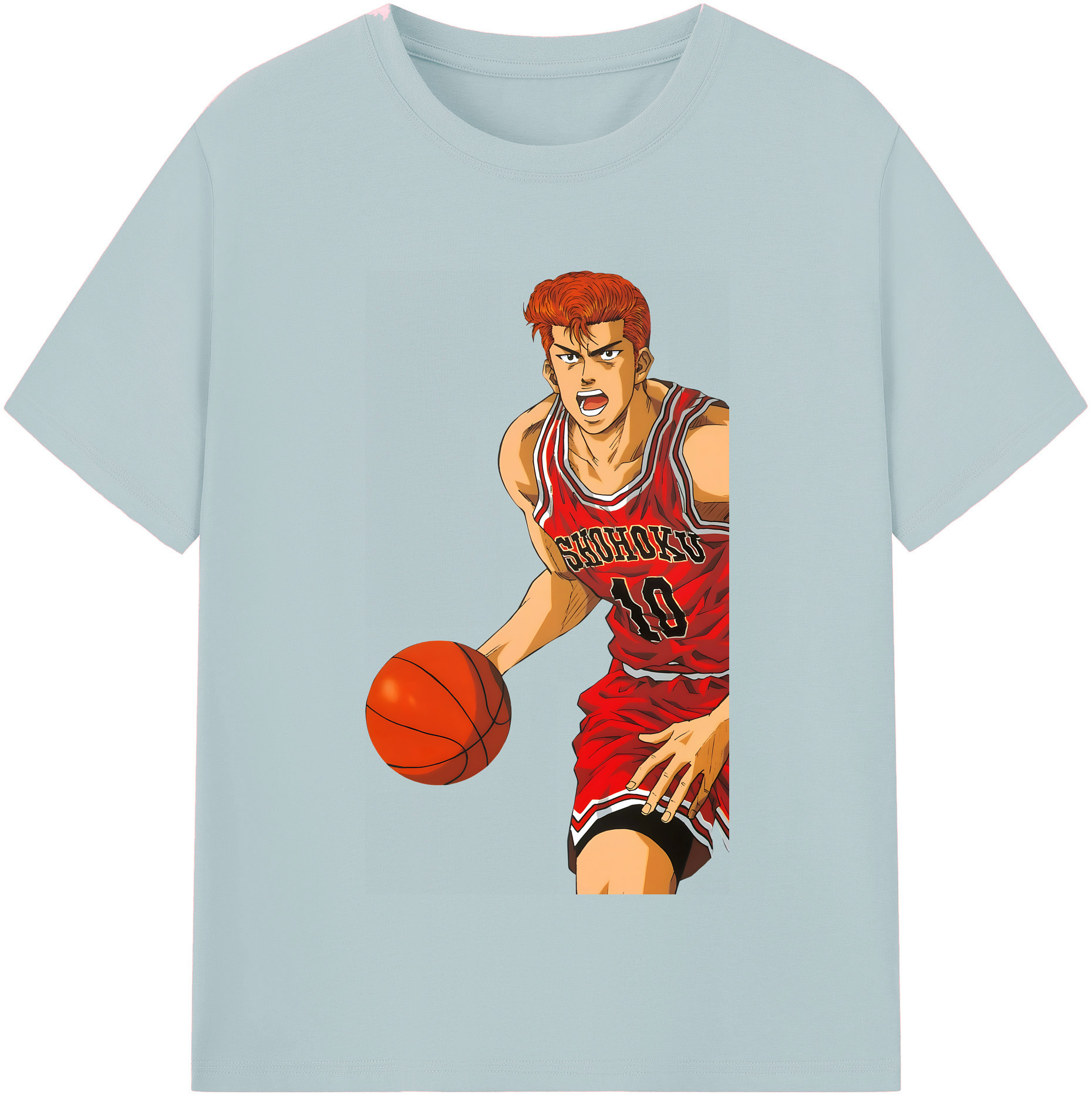 SLAM DUNK／スラムダンク 綿100％半袖Tシャツ（フロントプリント）